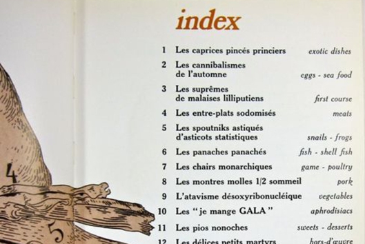 Index. Les Diners de Gala, 1973   Salvador Dali 